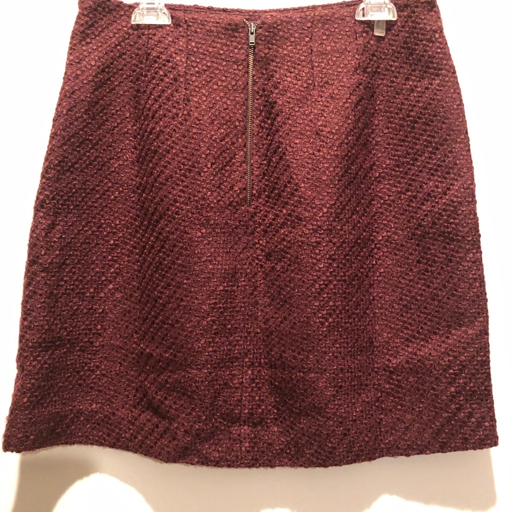 NWT Loft Outlet Maroon Skirt, Size 2